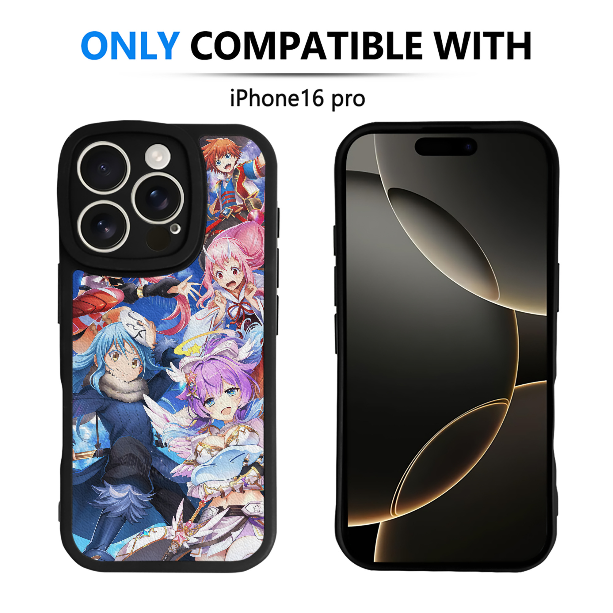 （画像用） 転スラ Regarding Reincarnated to Slime 【iPhone 16シリーズ対応】シリコンスマホケース（レザー調） 材質：シリコン